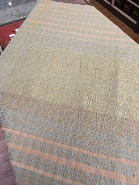 Picture of Songket Biru Air Laut Tenun Emas