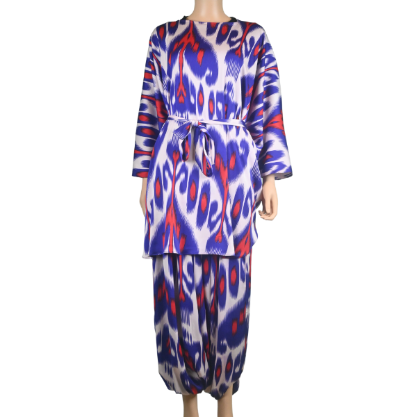 Picture of WB IKAT PRINT TOP WITH IKAT PRINT PANTS